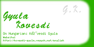 gyula kovesdi business card